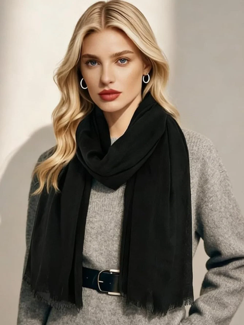 NWT. Zara Black Scarf.